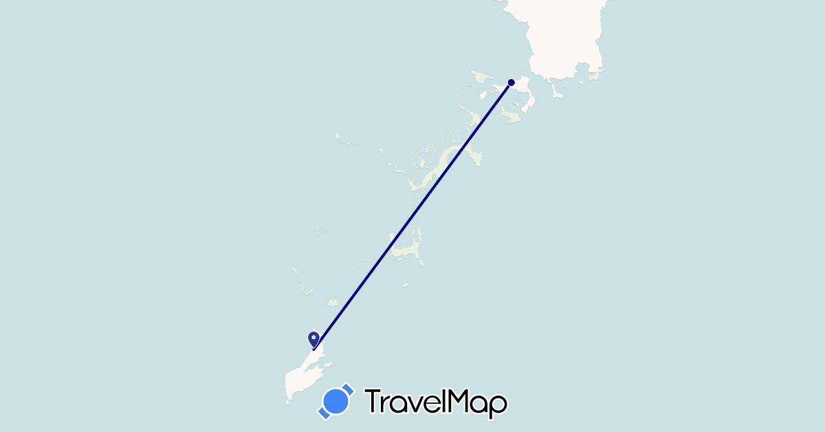 TravelMap itinerary: driving in Palau (Oceania)